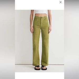 Madewell Olive Green Flare & Wide Leg Jeans